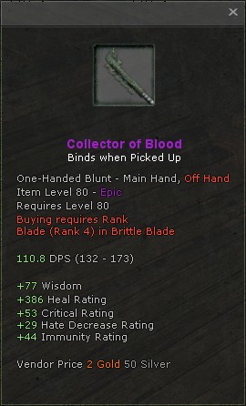 Collector of blood