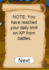 Daily XP Limit Reached