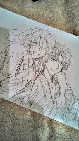 File:Both Kannagi and Akachi In a Yukata.png