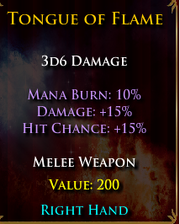 Tounge of Flame description