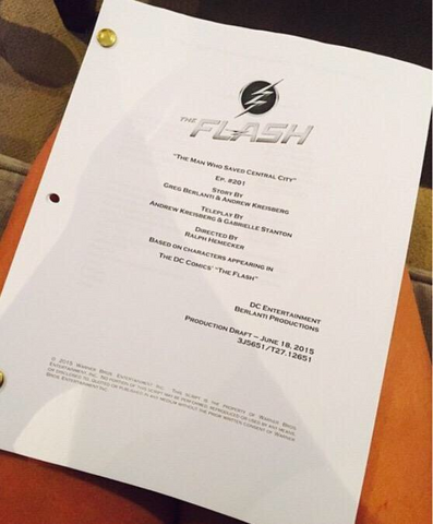 File:The Flash script title page - The Man Who Saved Central City.png