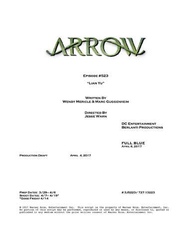 File:Arrow script title page - Lian Yu.png