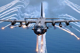 300px-AC-130H Spectre jettisons flares