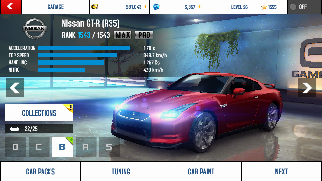 Asphalt 8 Airborne гараж