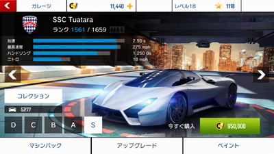 SSC Tuatara base stats