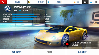 A8A Volkswagen W12 (unpurchasable)