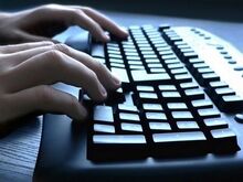 Hands typing