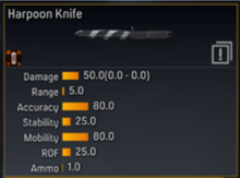 Harpoon Knife Stats