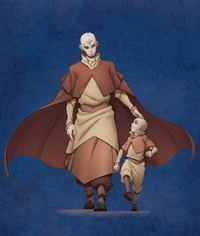 Aang and young Tenzin