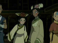 Angry dressed-up Toph