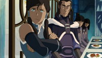 Korra se entera de la decisión de Tonraq