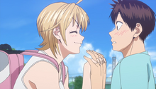 S2E22 Natsu congratulating Eiichiro