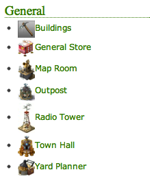 Portal buildings menu