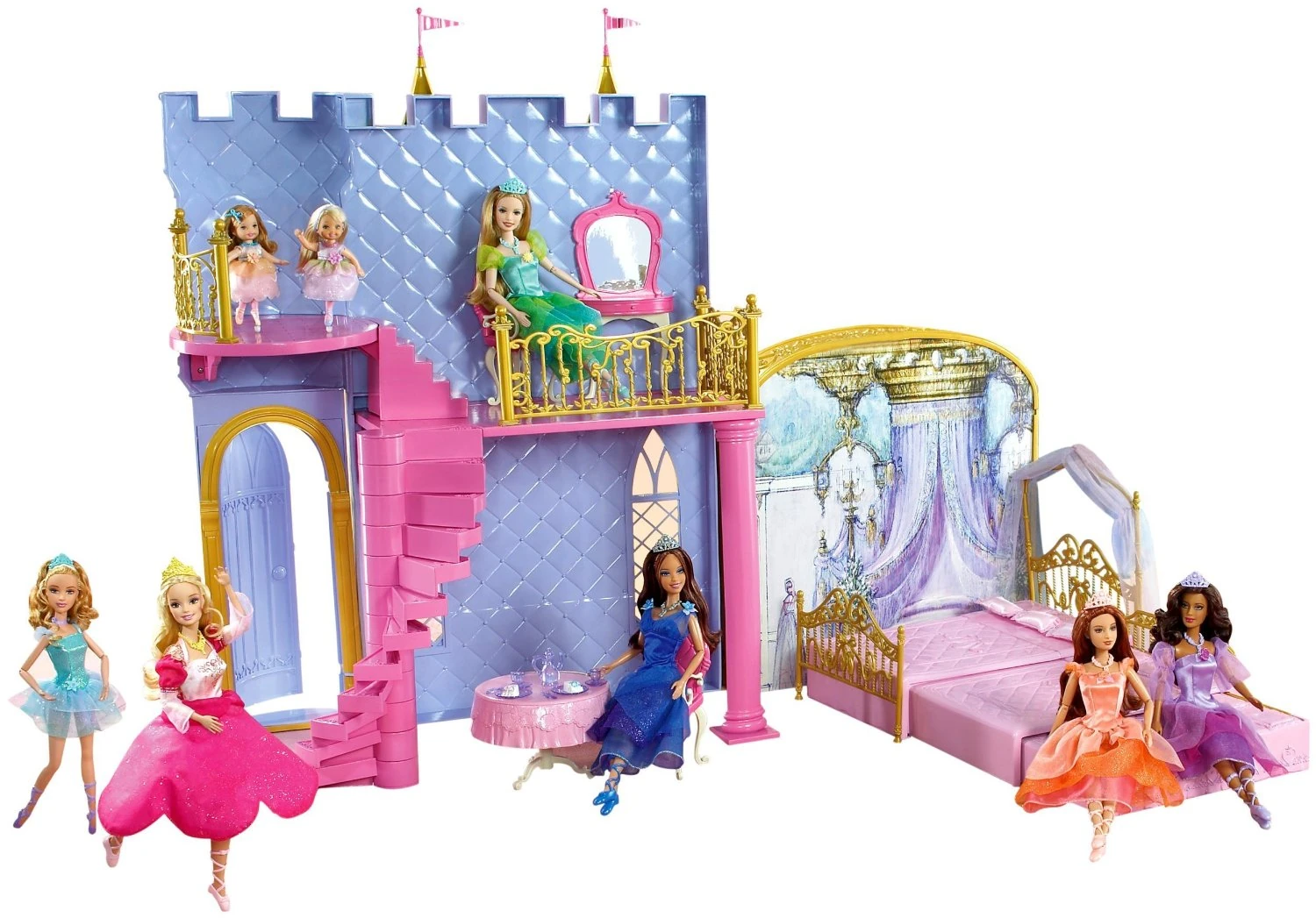 Image Barbie in The 12 Dancing Princesses Magic Dance Castle Playset
