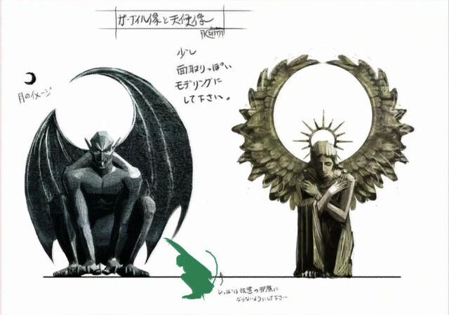File:Gargoyle & Angel Statues.jpg