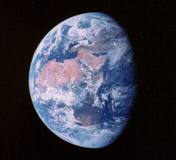 Earth from Moon view