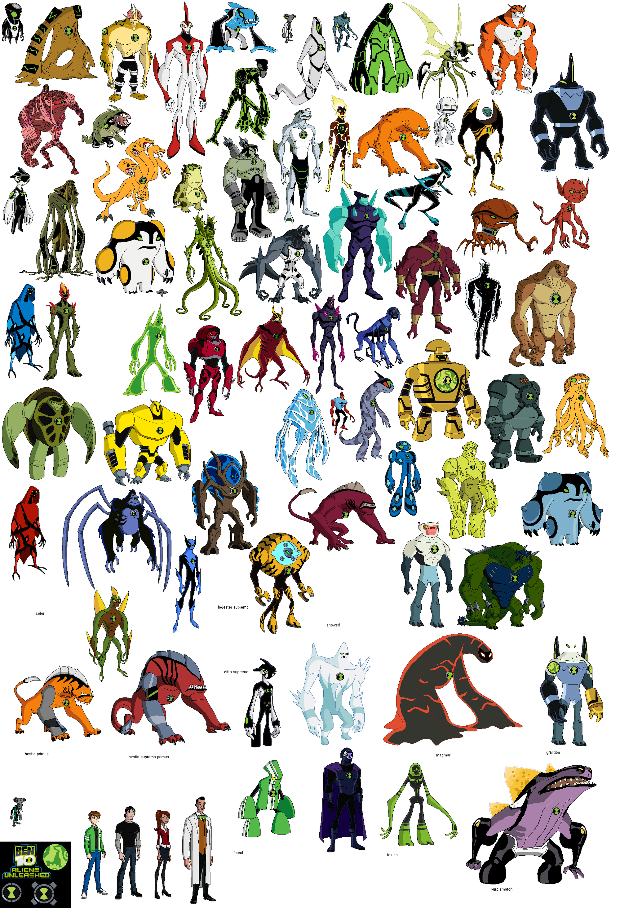 ArchivoTodos los aliens.PNG Ben 10 Fan Fiction Wiki Fandom powered by Wikia