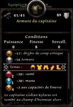 Armure capitaine