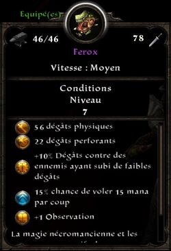 Ferox stats