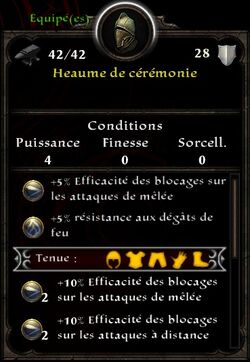 Heaume Cérémonie