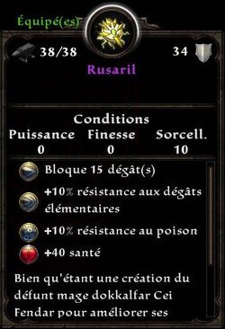 Rusaril stats