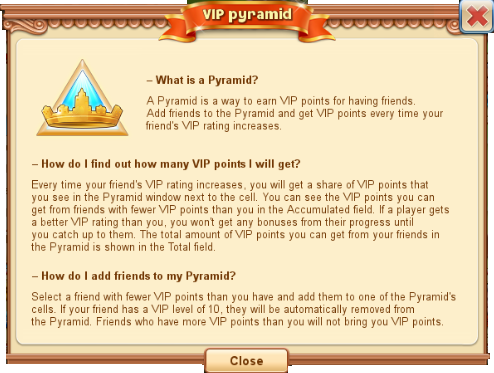 VIP Pyramid Info