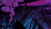 Volcanoes on uncharted moon