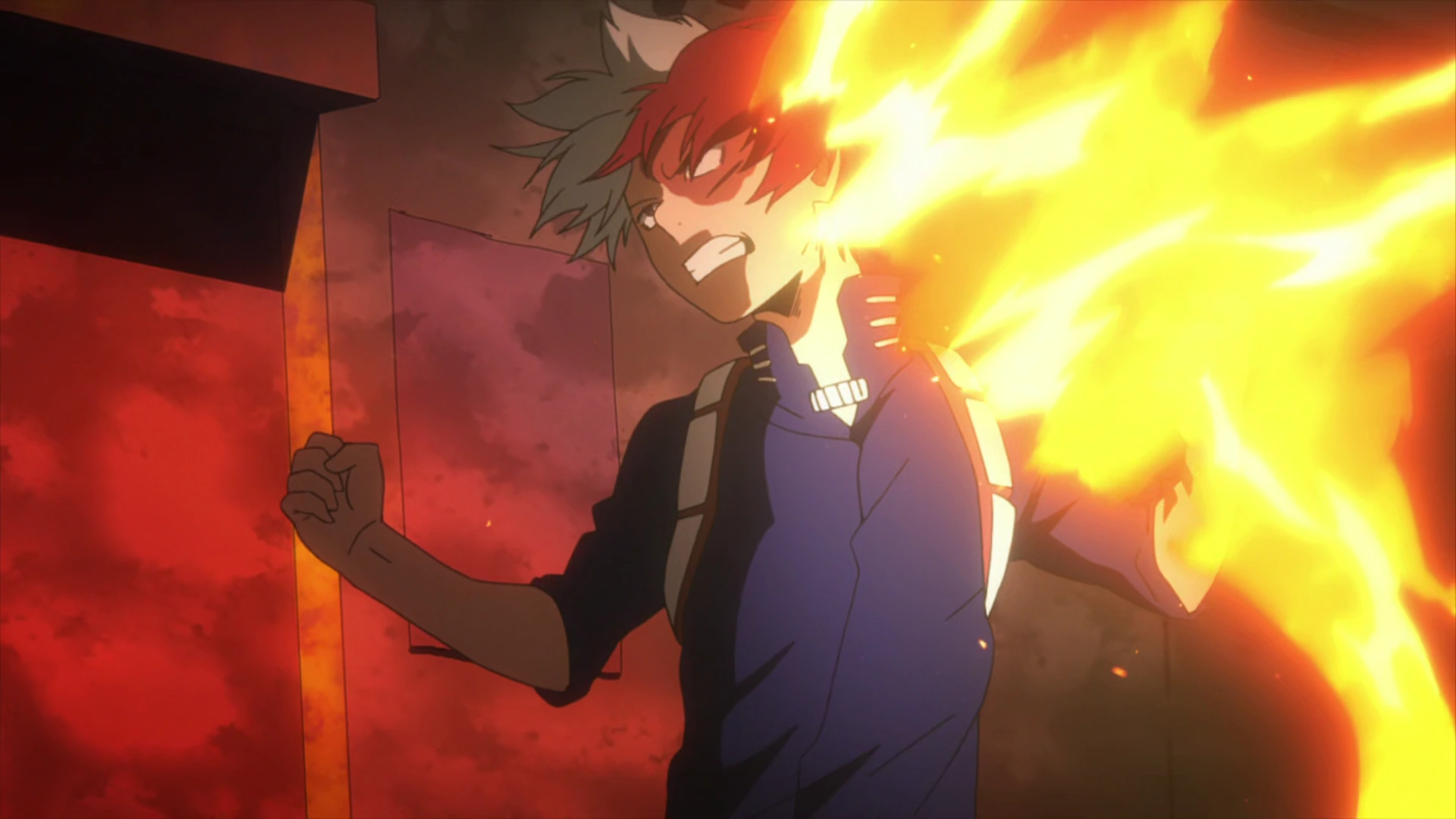 Image Shoto's fire vs Stain.png Boku no Hero Academia Wiki FANDOM
