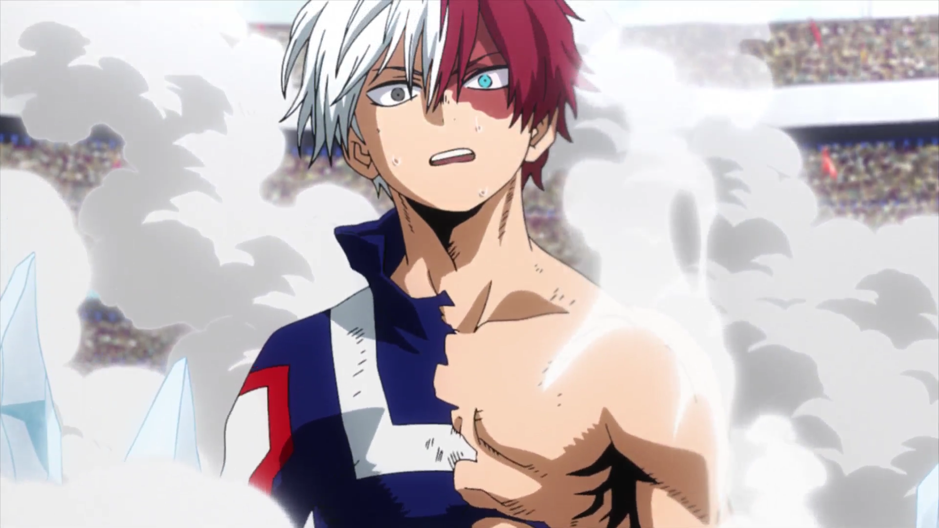 Shoto Todoroki Sports Festival Ripped Shirt.