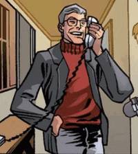 George on phone with agent