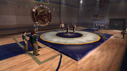 Wrestling gym set up