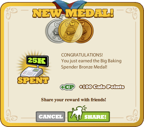 Big Baking Spender Bronze Medal