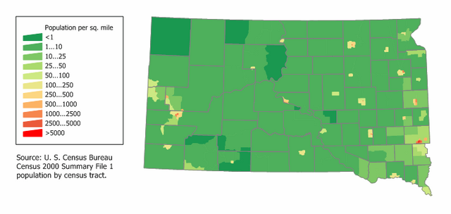 File:South Dakota population map.png