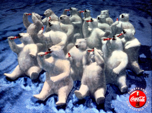 Coke polar bear northern lights 2