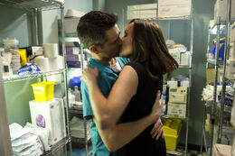 Connie and Sam kiss