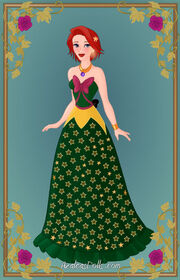 Órla Fallon in a green starry gown
