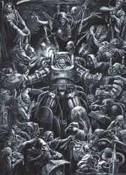 Brethorius donning Terminator Armour