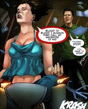 Phoebe casting a spell in the comic