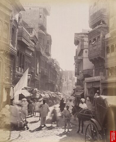 File:Street scene of Lahore, 1890s.jpg
