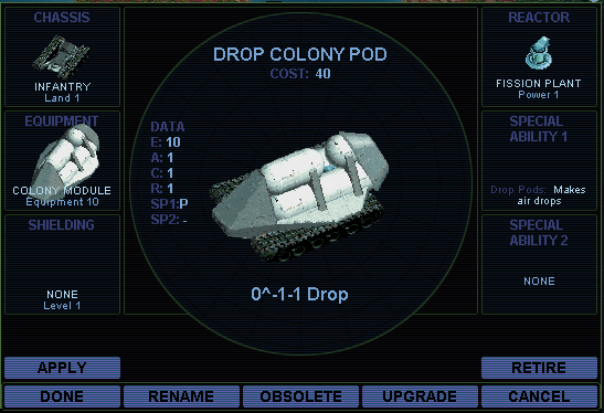 Drop colony pod (SMAC)