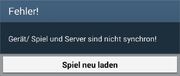 CoC Syncronisierungsfehler