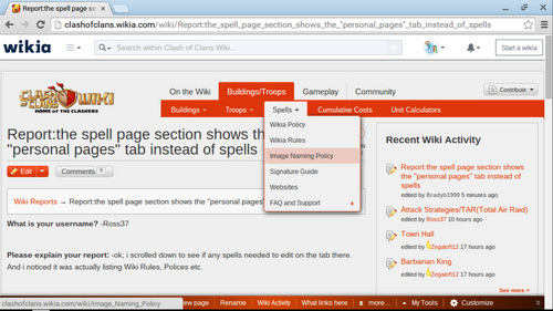 Wierd table coc wiki