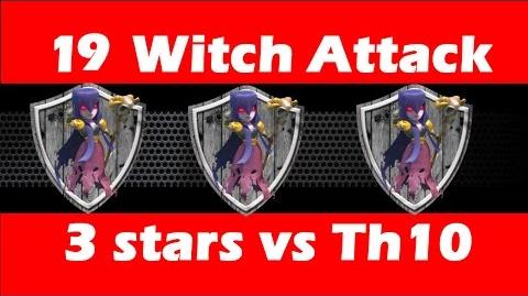 Mass Witch Attack (19 witches) vs TH10 for 3 stars - Clan Wars - Clash Of Clans