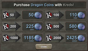 Regular Dragon Coins-Kreds