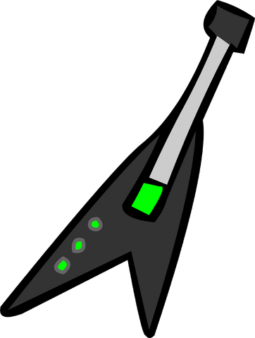 File:Old Black Electric Guitar.png