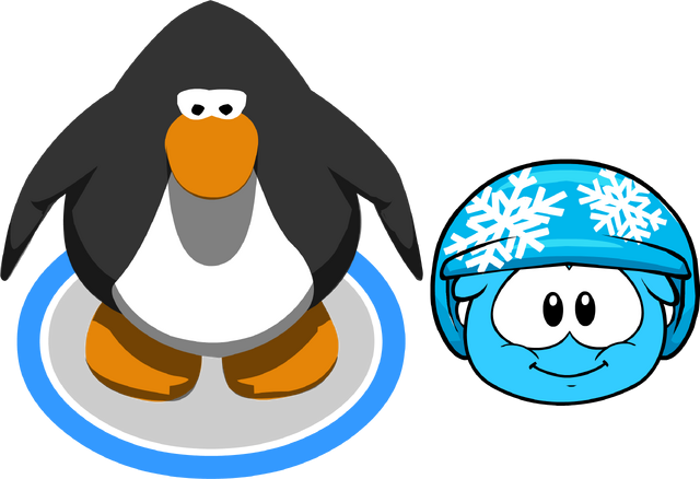 File:Puffle Hats snowflakehelmet in game.png