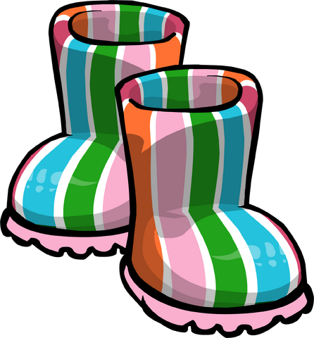 File:Pink Striped Rubber Boots.png