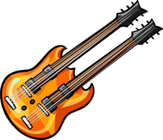 File:Orange double neck guitar.png