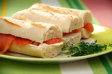 Salnon Cream Chesse Sandwiches