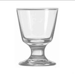 Glassware rocks footed